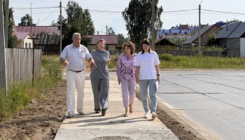 В Советском появился новый пешеходный тротуар